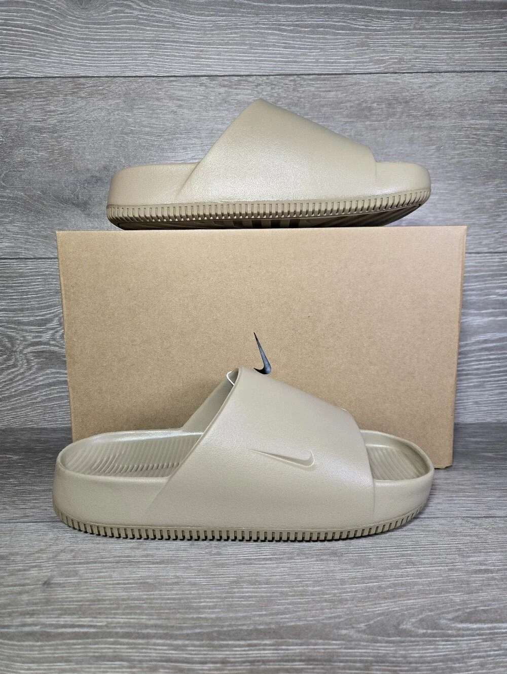 Nike Calm Slides Khaki Brown FD4116-201 New In Box - Select Size - Authentic